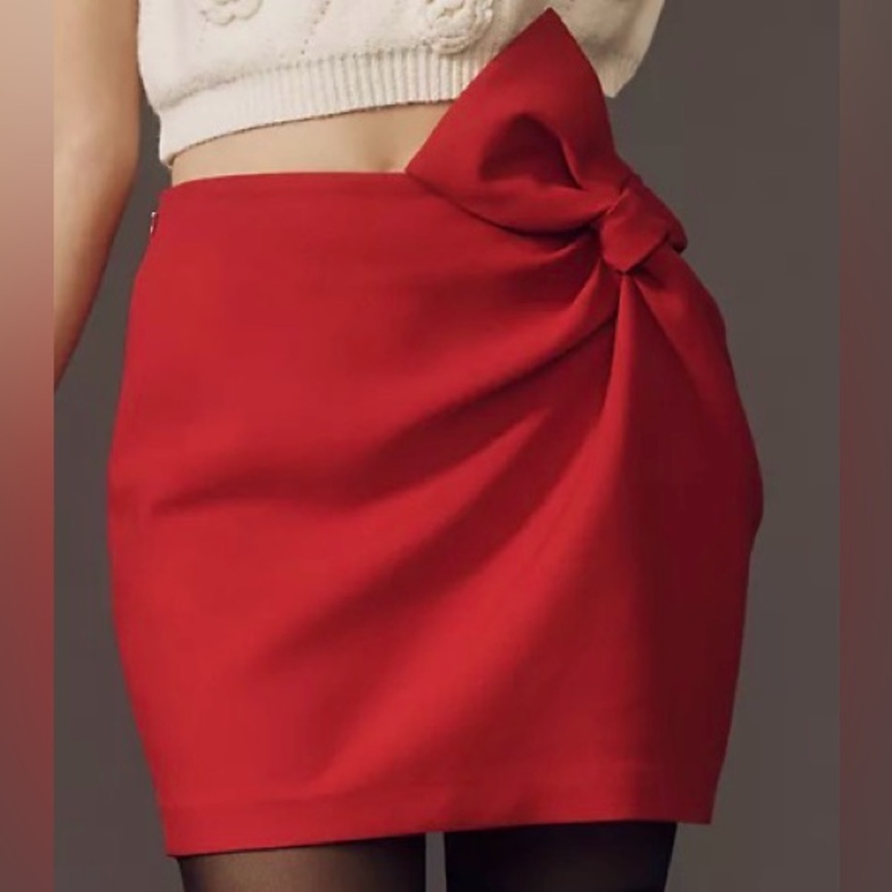 Anthropologie Maeve Twist Mini Skirt